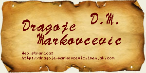 Dragoje Markovčević vizit kartica
